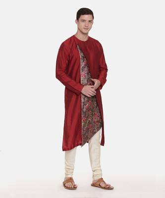 Silk Chanderi Printed Kurta Set 4
