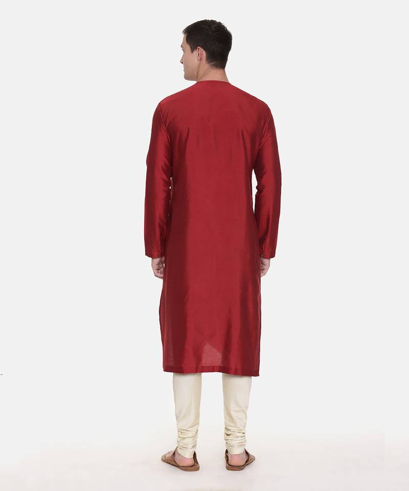 Silk Chanderi Printed Kurta Set