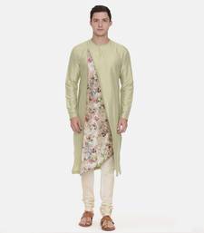 Silk Chanderi Printed Kurta Set