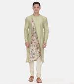 Silk Chanderi Printed Kurta Set