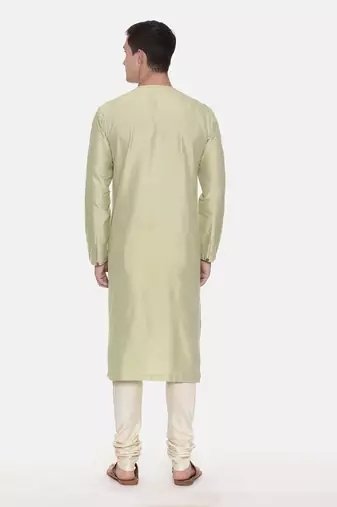Silk Chanderi Printed Kurta Set
