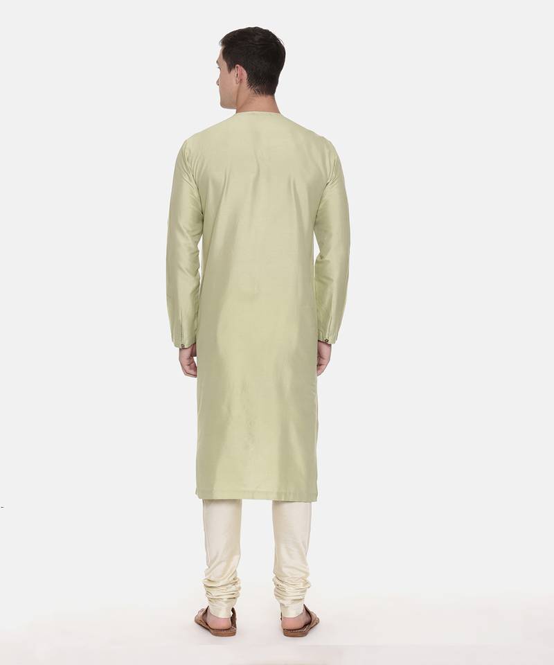 Silk Chanderi Printed Kurta Set