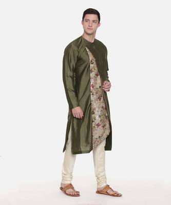 Silk Chanderi Printed Kurta Set 4