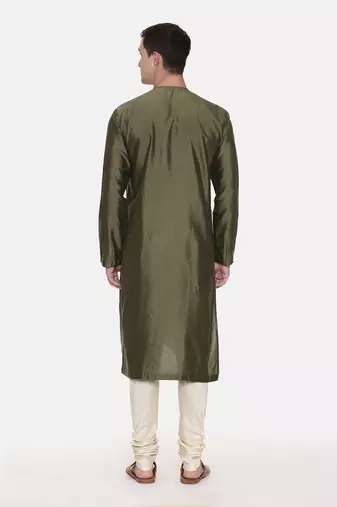 Silk Chanderi Printed Kurta Set