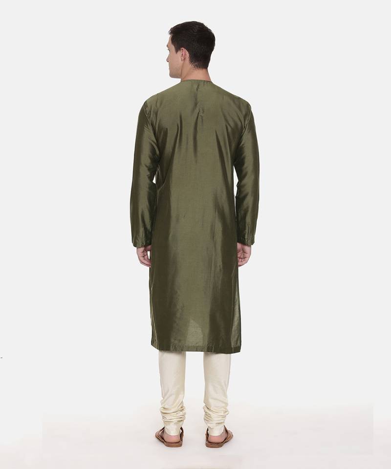 Silk Chanderi Printed Kurta Set