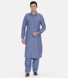 Pathani Blue Kurta Set