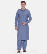 Pathani Blue Kurta Set