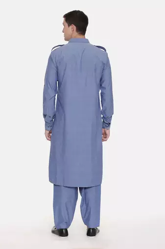 Pathani Blue Kurta Set