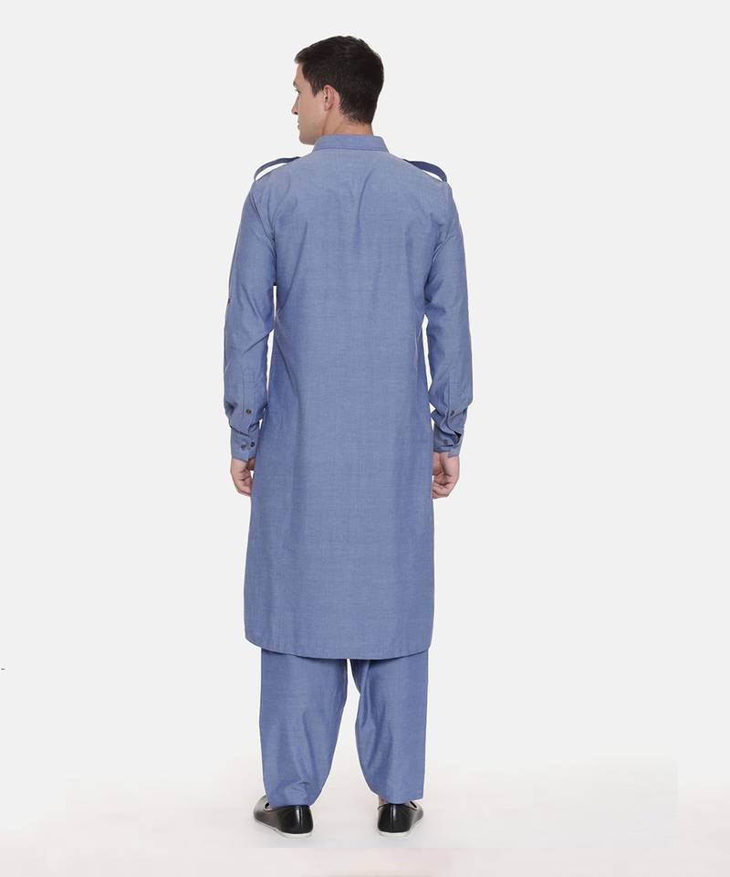 Pathani Blue Kurta Set