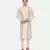 Beige Silk Embroidered Kurta Set