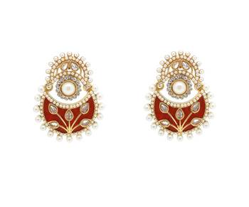 Sparkling Maroon Earrings 1