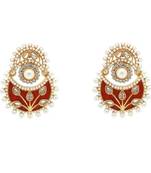 Sparkling Maroon Earrings