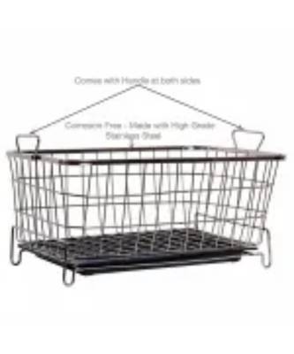 Coconut Dish Drainer Steel Vessel Drainer Basket Steel Dish Drying Rack Utensil Drainer Basket Utensils 1
