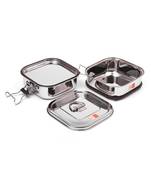 KCL Stainless Steel Leakproof Double Decker Lunch Box Big   1 Unit (2 Tier With Plate)