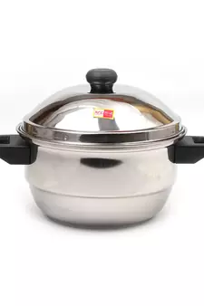 KCL Stainless Steel Sandwich Bottom MultiKadai Idly Steamer / 12 Idly   3 Plate