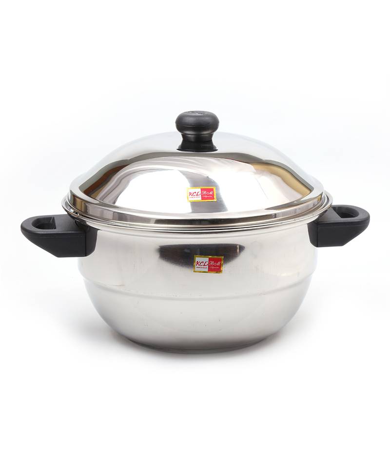 KCL Stainless Steel Sandwich Bottom MultiKadai Idly Steamer / 15 Idly   3 Plate