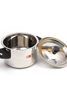 KCL Stainless Steel Flat Milk Boiler   Diameter   19 cm   Capacity   1.5 Litre