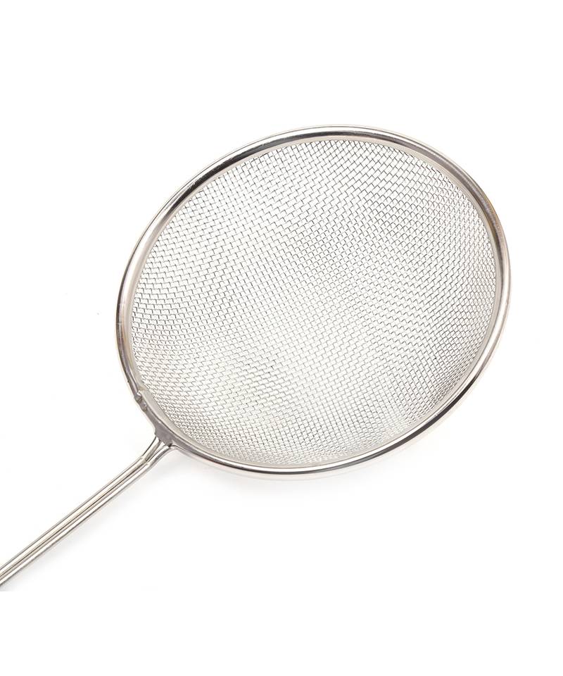 KCL Stainless Steel Puri Strainer Jhara Deep Fry Oil Mesh Filter No. 5   1 Unit   38 cm