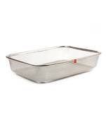 KCL Stainless Steel Rectangle Shape Fridge Basket with Mesh Sink Strainer and Fruit Vegetable