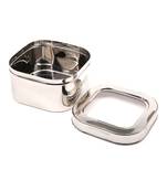 Coconut Stainless Steel C  Thru Sqaure Container/Canister/Storage Box With Acrylic Lid   1 Unit   Capacity 2 litre