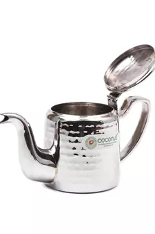 Coconut Stainless Steel Hammered Tea Pot For Tea/Coffee   1 Unit   Capacity   500 Ml