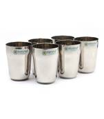 Coconut Stainless Steel Water Glass Set of 6   Capacity 270 ml each