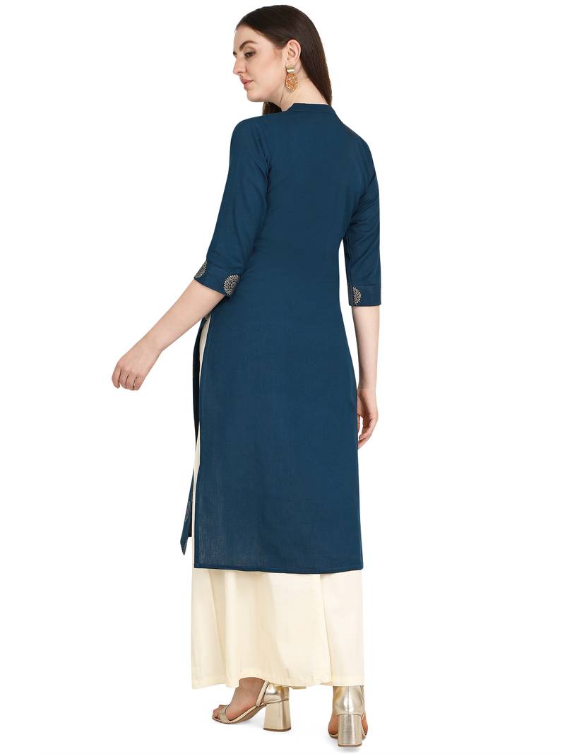 blue cotton printed  Kurti