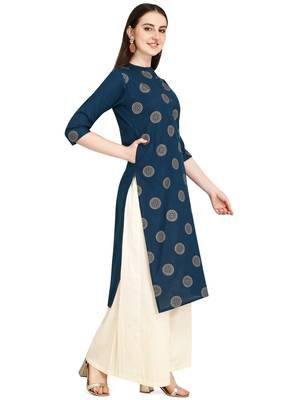 blue cotton printed  Kurti 3