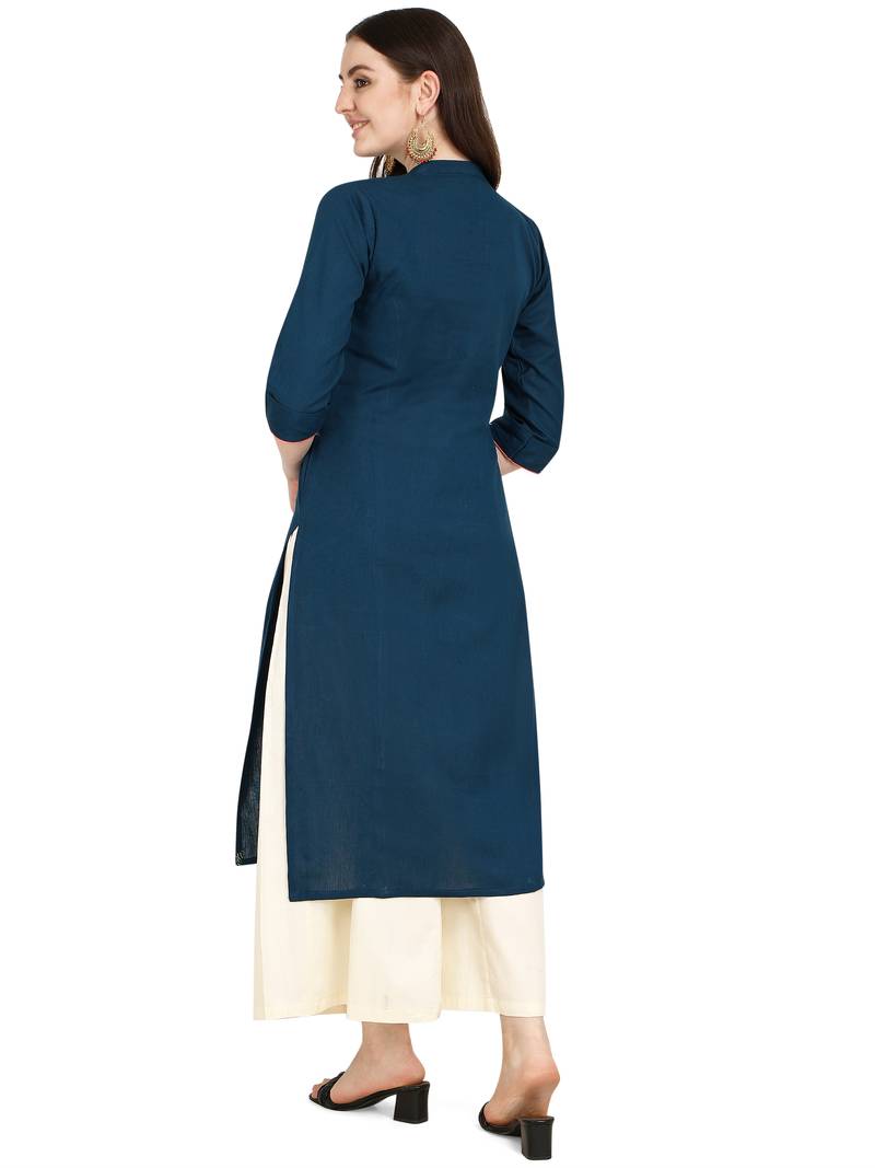 blue cotton printed  Kurti