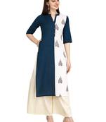 blue cotton printed  Kurti