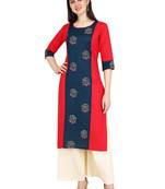 blue cotton printed  Kurti