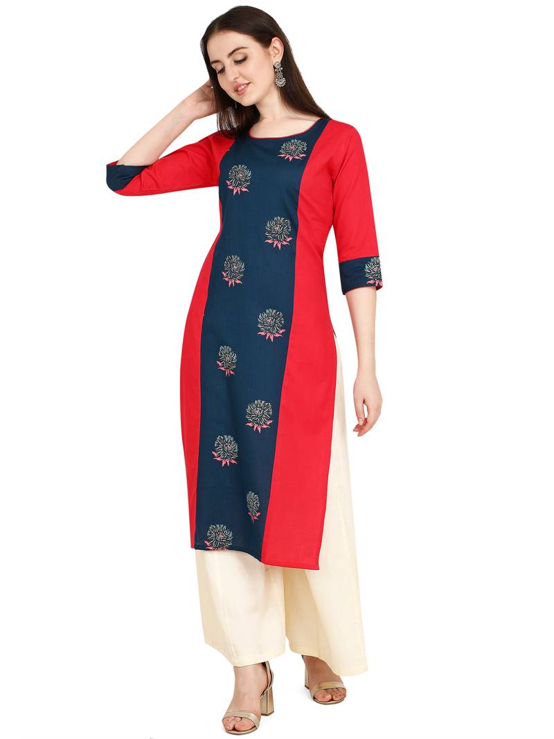 blue cotton printed  Kurti