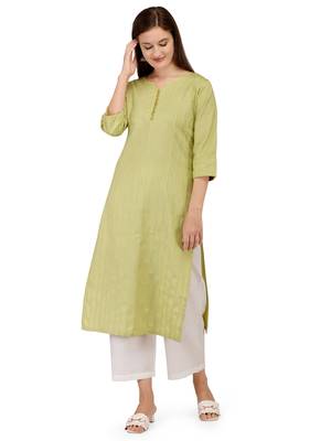 cream cotton printed  Kurti 1