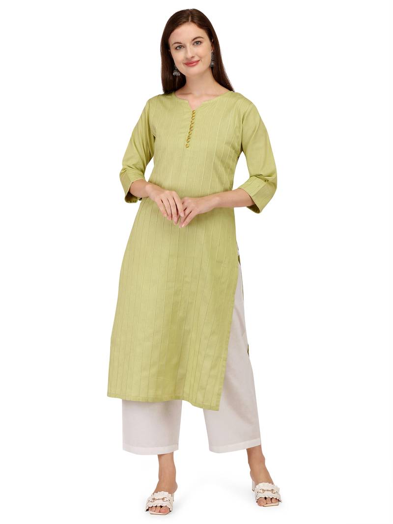 cream cotton printed  Kurti