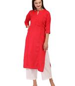 red cotton printed  Kurti