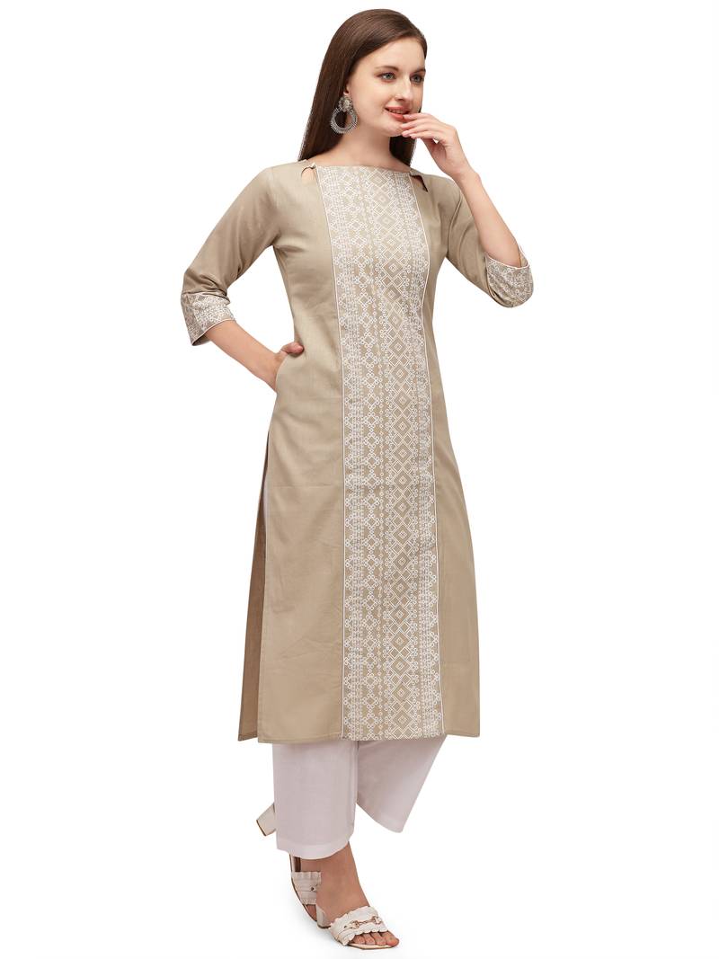 chiku cotton printed  Kurti