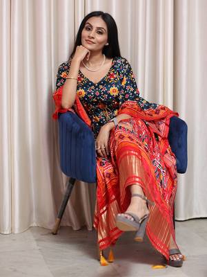 multi colour pure gaji silk kaftan  3