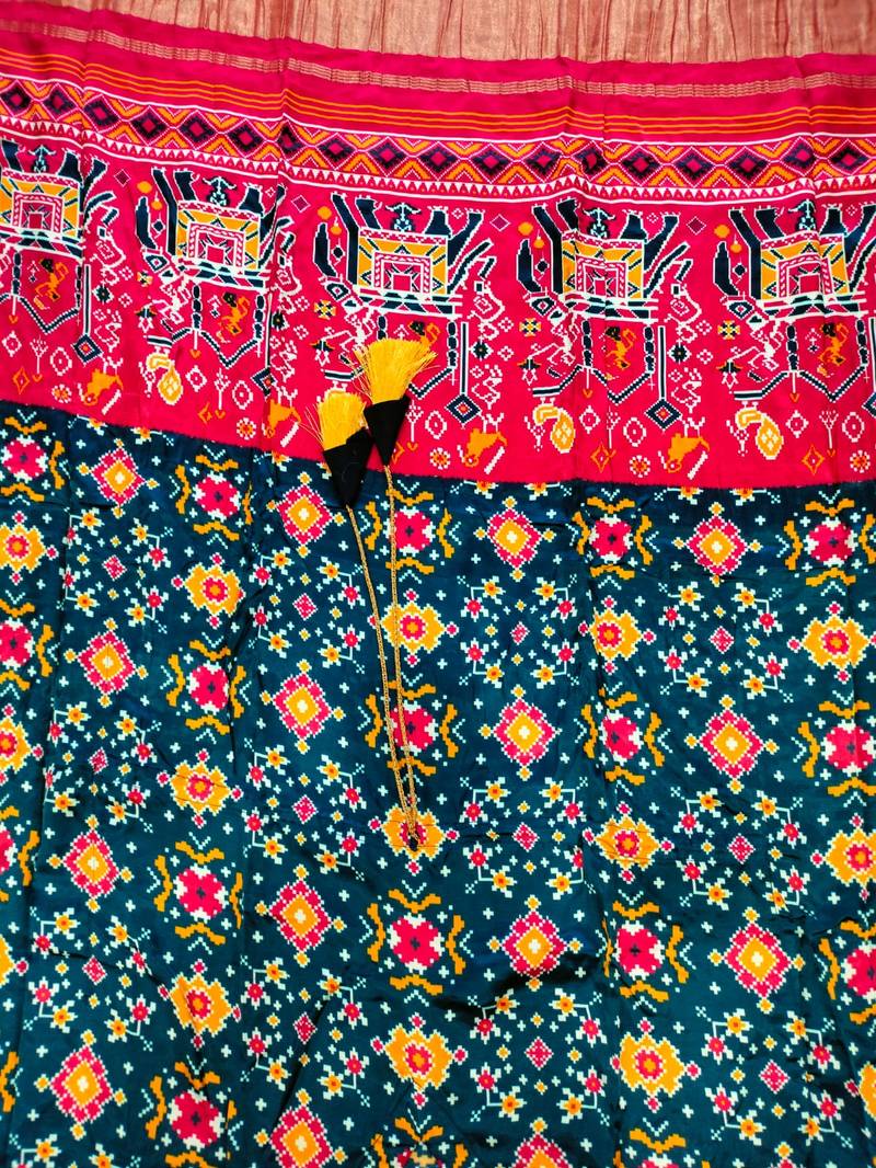 multi colour pure gaji silk kaftan 