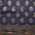 Navy blue woven silk saree with blouse