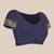 Navy blue woven silk saree with blouse
