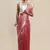 Red Woven Silk Blend Saree With Blouse
