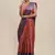 Pink Woven Organza Saree With Blouse