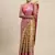 Beige Woven Organza Saree With Blouse