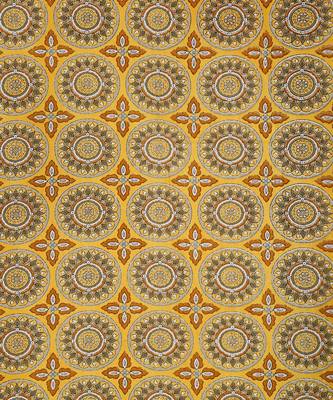 Rajsthan Decor Cotton Yellow Floral Set of 2 Window Curtain (54x62 Inch) 1