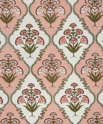 Rajsthan Decor Cotton Peach Floral Set of 2 Door Curtain (54x85 Inch) 1
