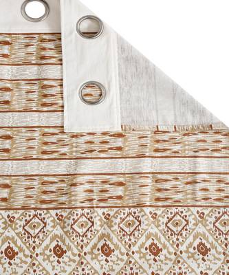 Rajasthan Decor Cotton Metallic Print Set of 2 Window Curtain (54x62 Inch) 3