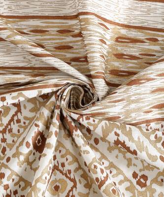 Rajasthan Decor Cotton Metallic Print Set of 2 Window Curtain (54x62 Inch) 4
