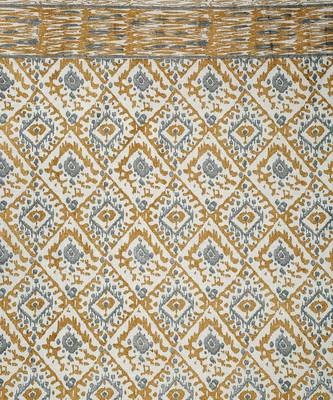 Rajasthan Decor Cotton Metallic Print Set of 2 Window Curtain (54x62 Inch) 1