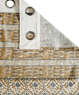 Rajasthan Decor Cotton Metallic Print Set of 2 Window Curtain (54x62 Inch) 3