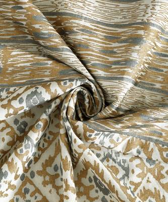 Rajasthan Decor Cotton Metallic Print Set of 2 Window Curtain (54x62 Inch) 4